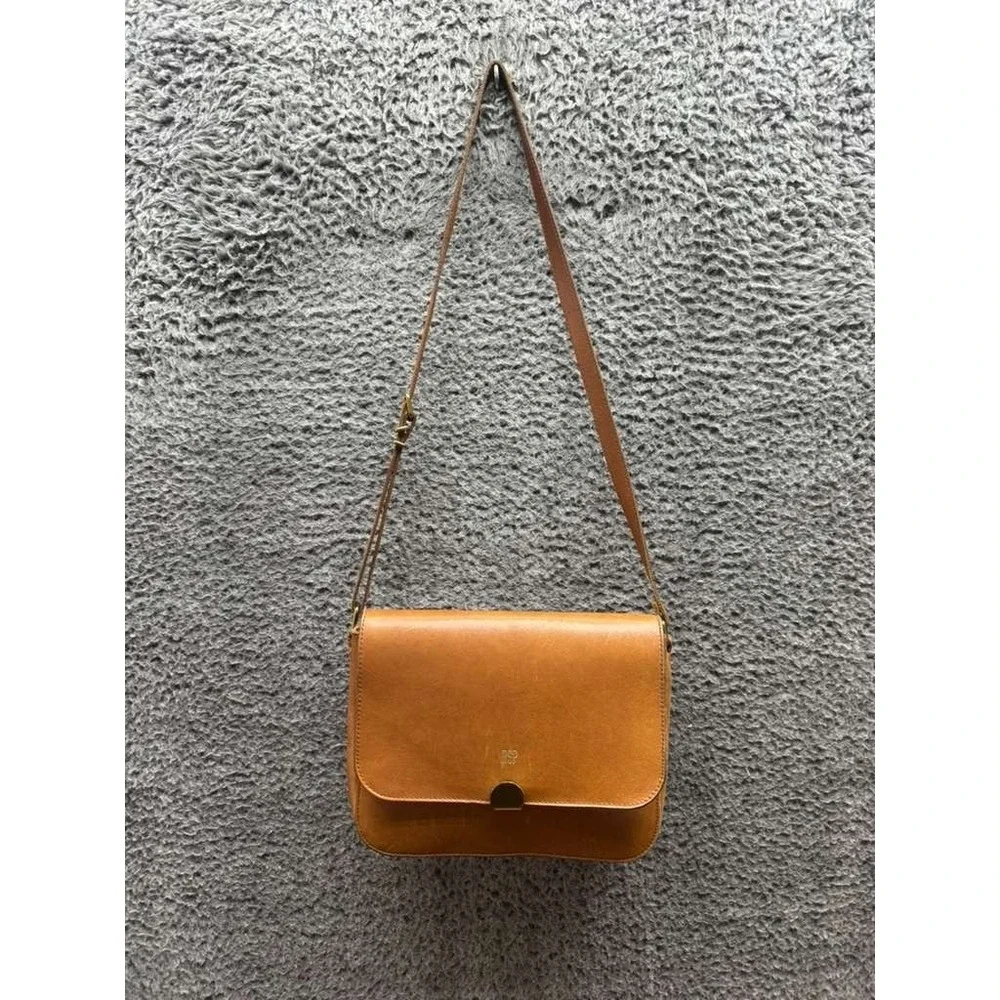 Madewell The Abroad Leather Convertible Crossbody Bag Camel Brown‎